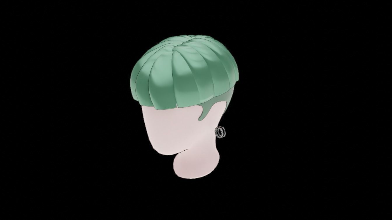 Base Stylized Haircuts 24-29 Low-poly 3D model_11