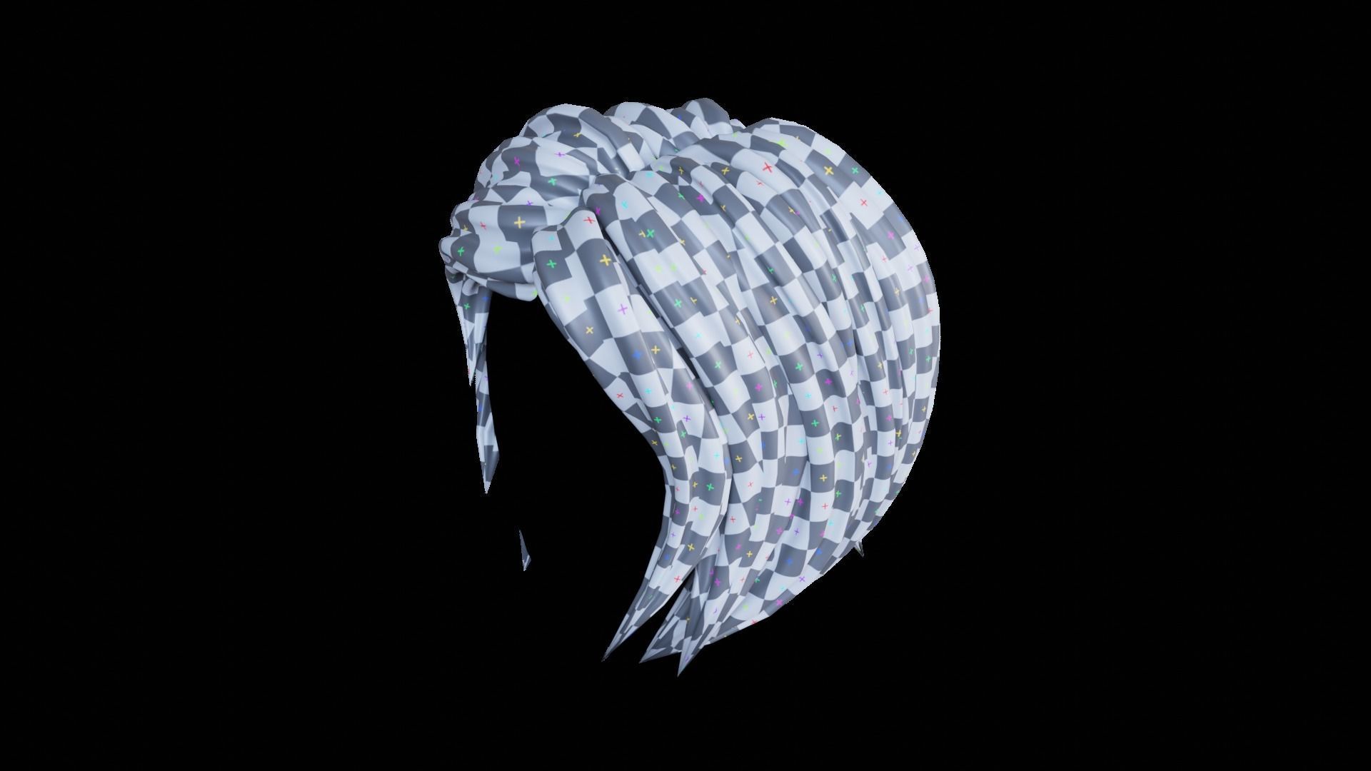 Base Stylized Haircuts 24-29 Low-poly 3D model_19