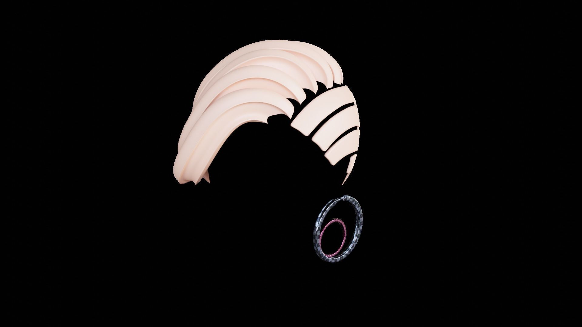 Base Stylized Haircuts 24-29 Low-poly 3D model_17