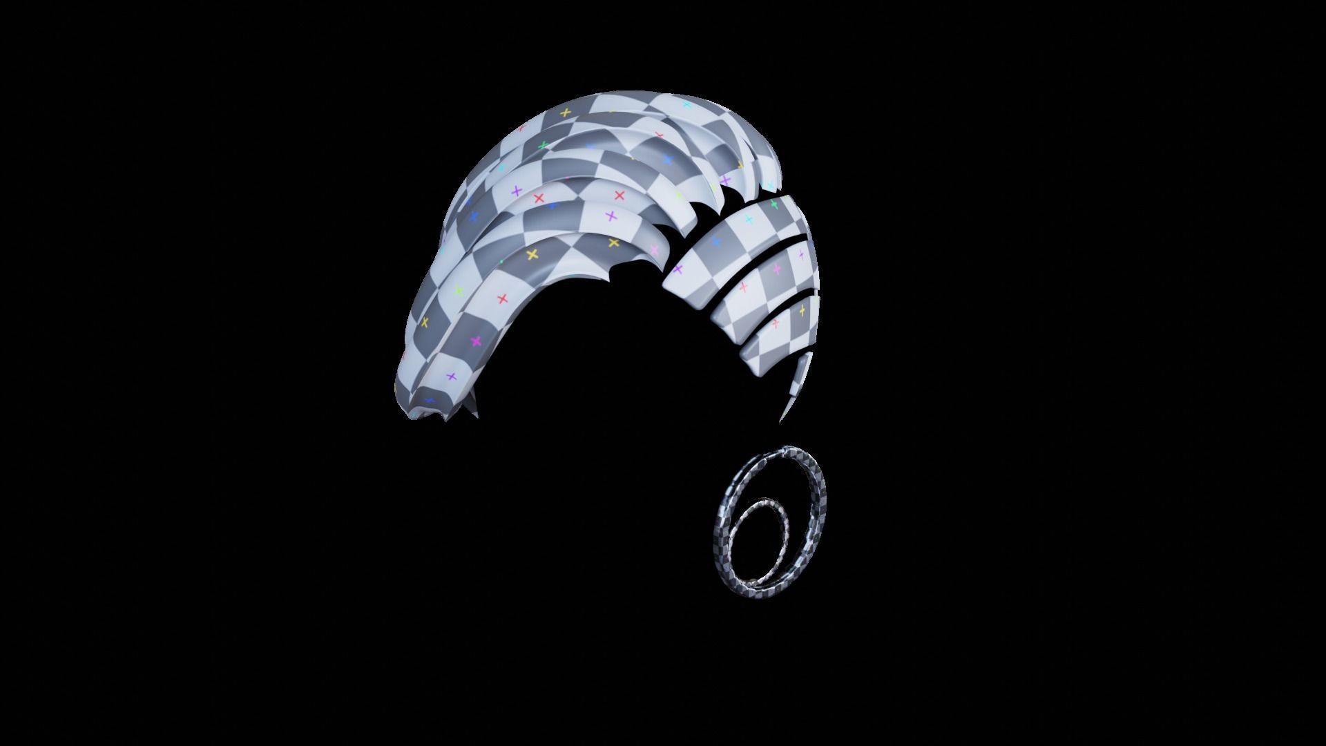 Base Stylized Haircuts 24-29 Low-poly 3D model_22