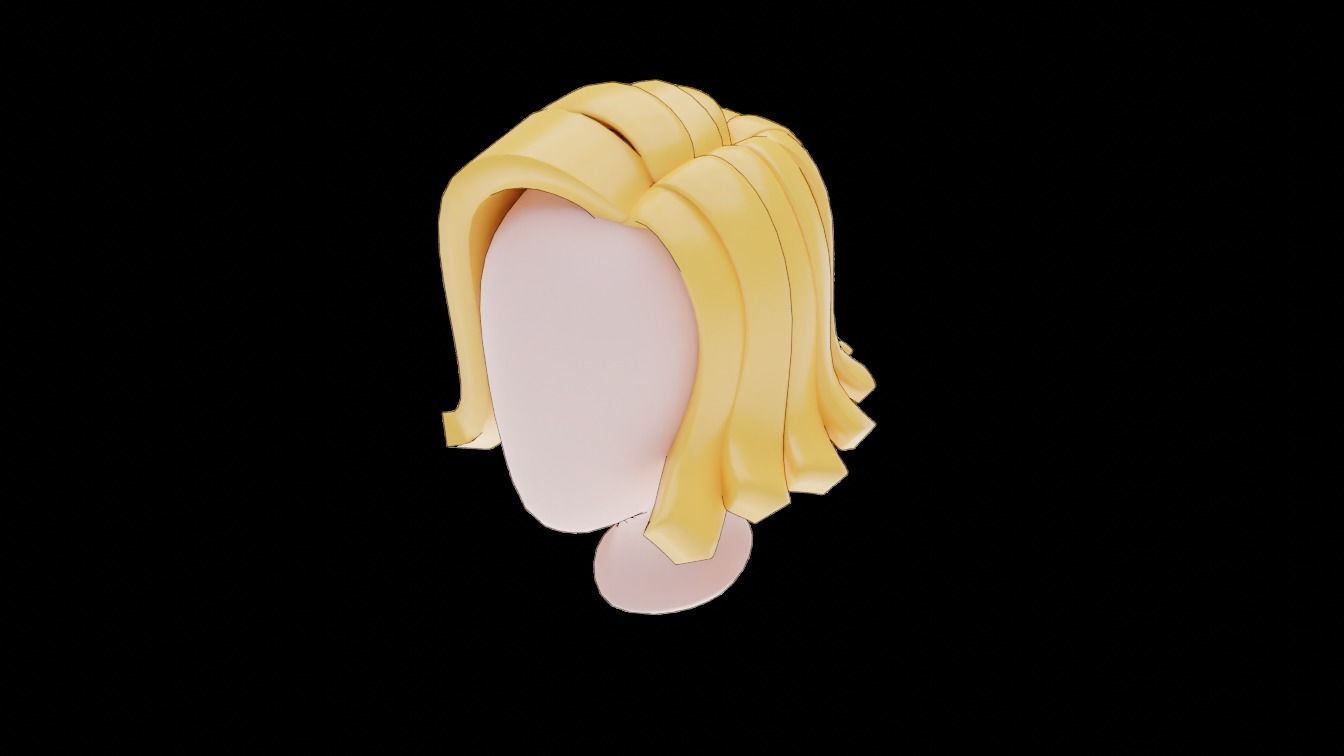 Base Stylized Haircuts 24-29 Low-poly 3D model_4