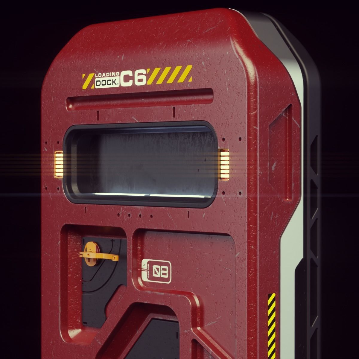 Scifi Spacestation Door 3D Model 3D model_3