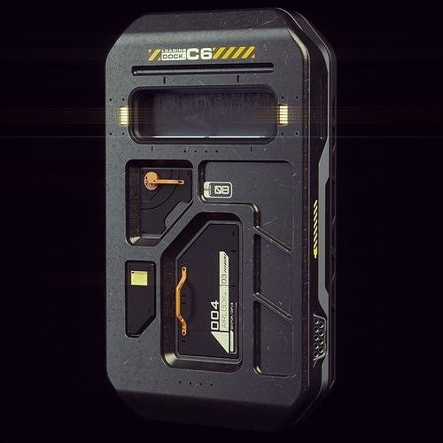 Scifi Spacestation Door 3D Model 3D model