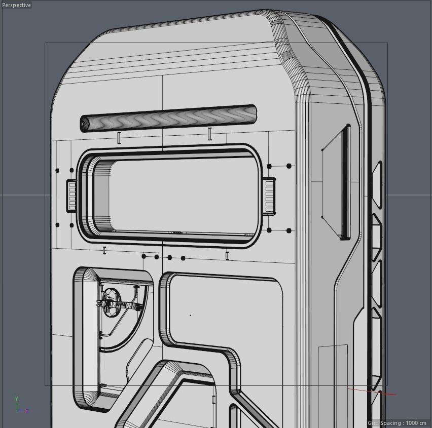Scifi Spacestation Door 3D Model 3D model_5