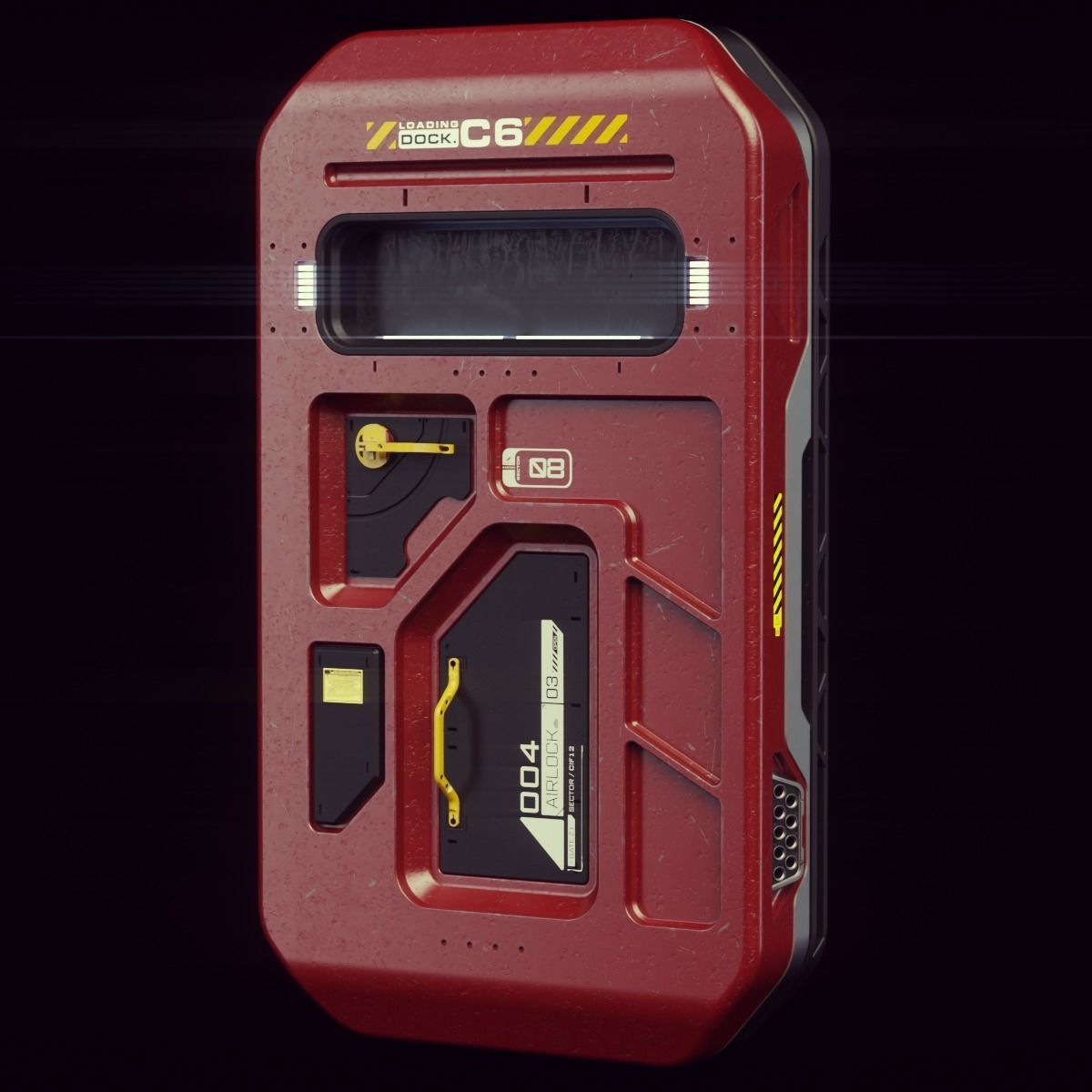 Scifi Spacestation Door 3D Model 3D model_1