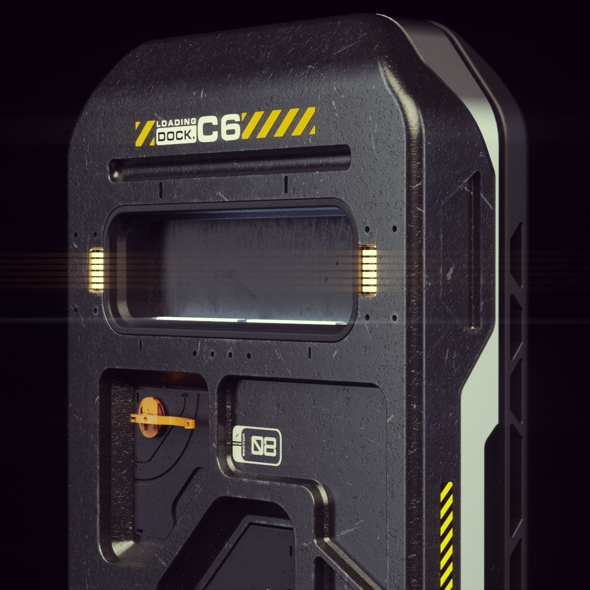 Scifi Spacestation Door 3D Model 3D model_2