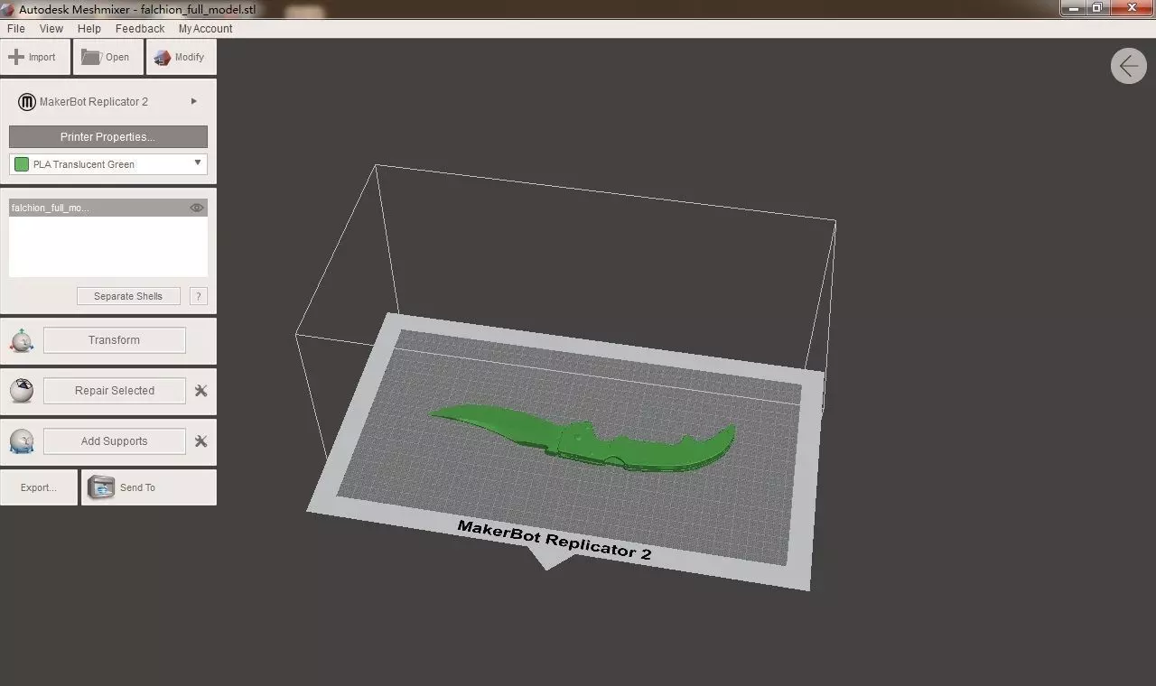 Falchion 3D print model