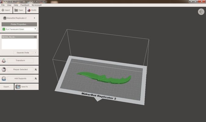 Falchion 3D print model