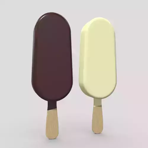 Popsicle two ice creams on stick