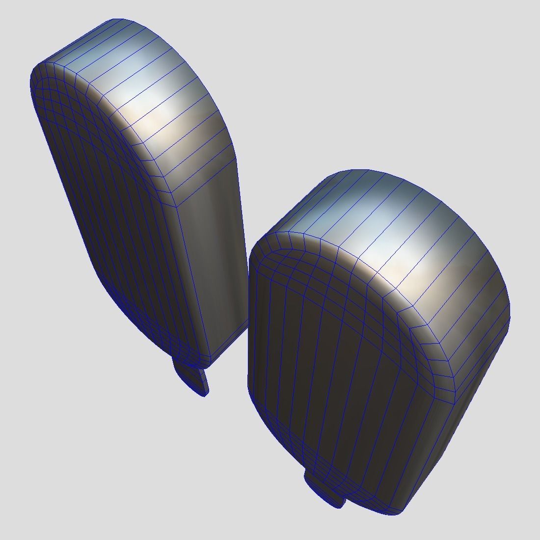 Popsicle two ice creams on stick Low-poly 3D model_11