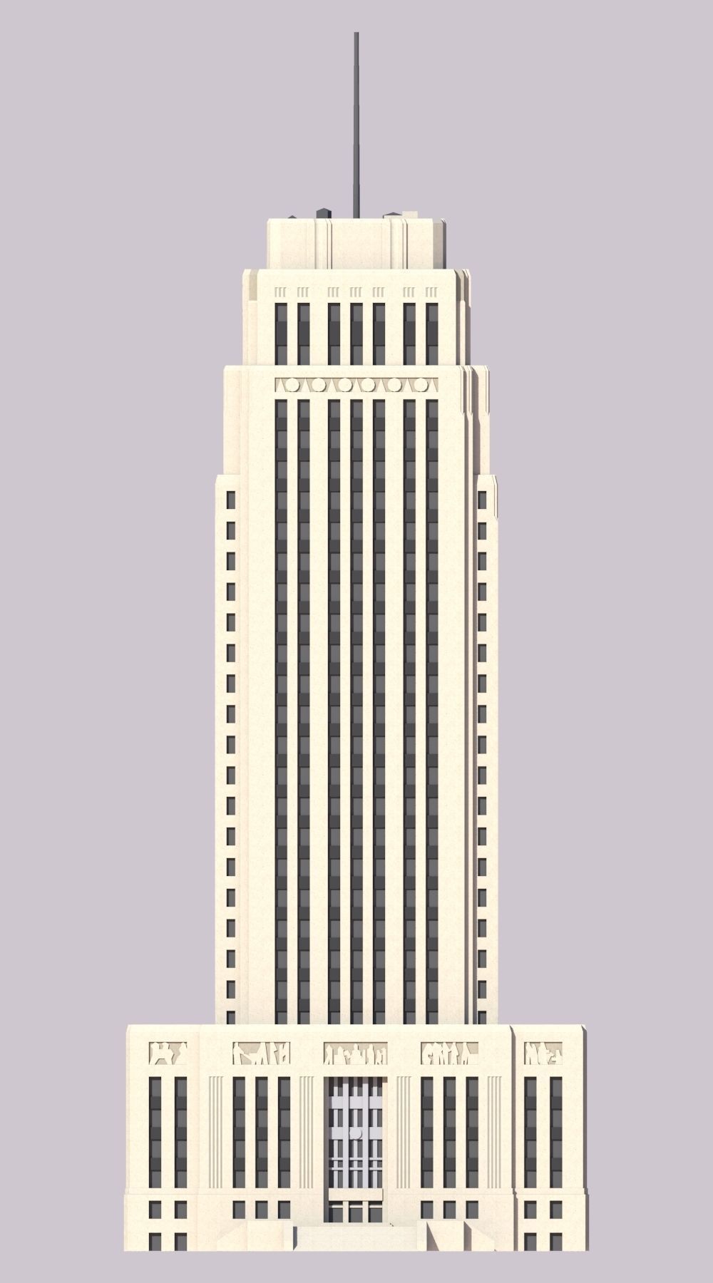 Kansas City City Hall 3D print model_2