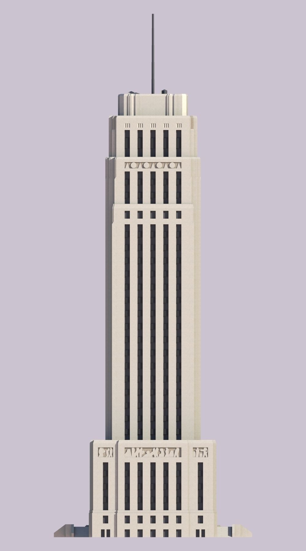 Kansas City City Hall 3D print model_3