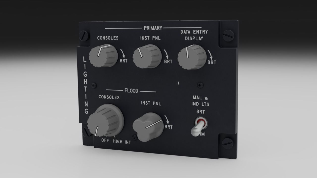 F16 LIGHTNING Panel 3D model_2