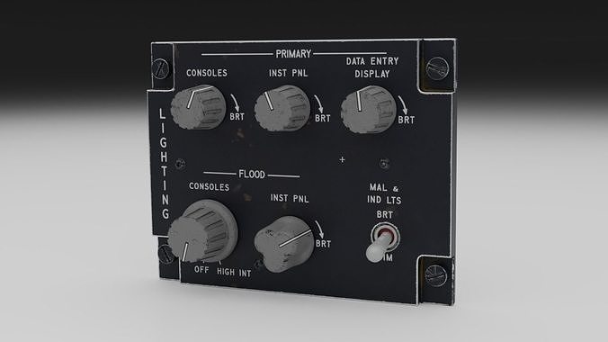 F16 LIGHTNING Panel 3D model