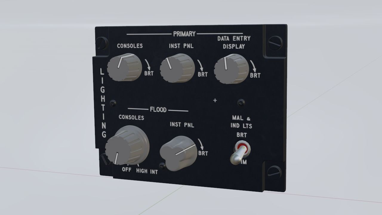 F16 LIGHTNING Panel 3D model_7