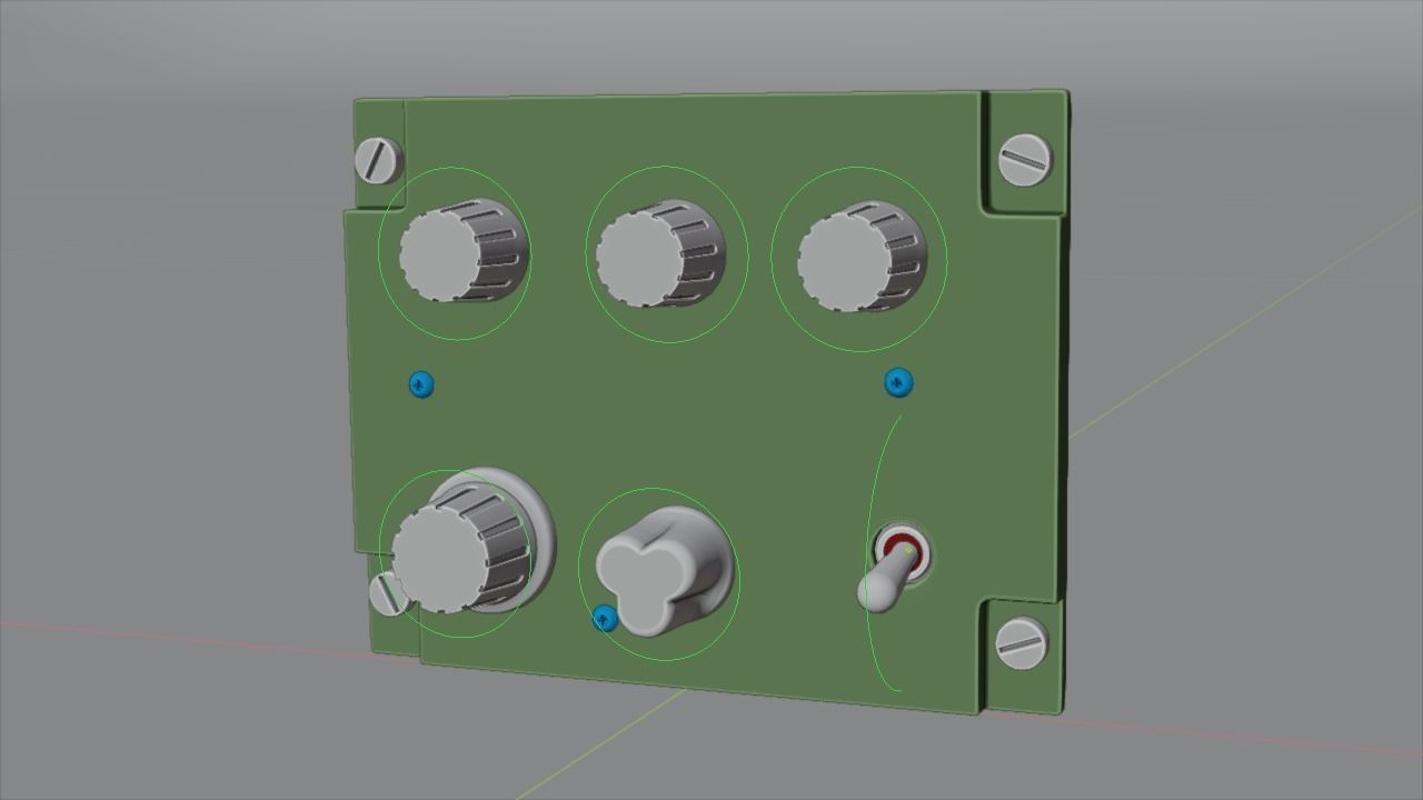 F16 LIGHTNING Panel 3D model_4