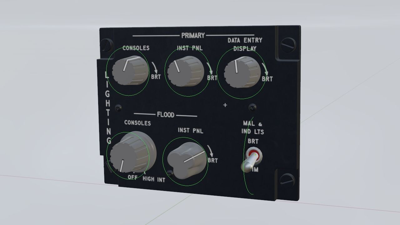 F16 LIGHTNING Panel 3D model_6