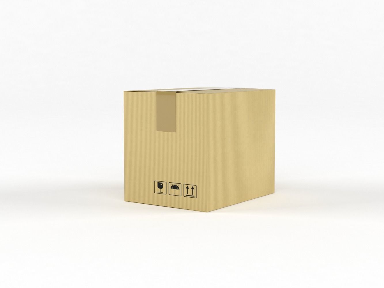 Cardboard Boxes 3D model_3