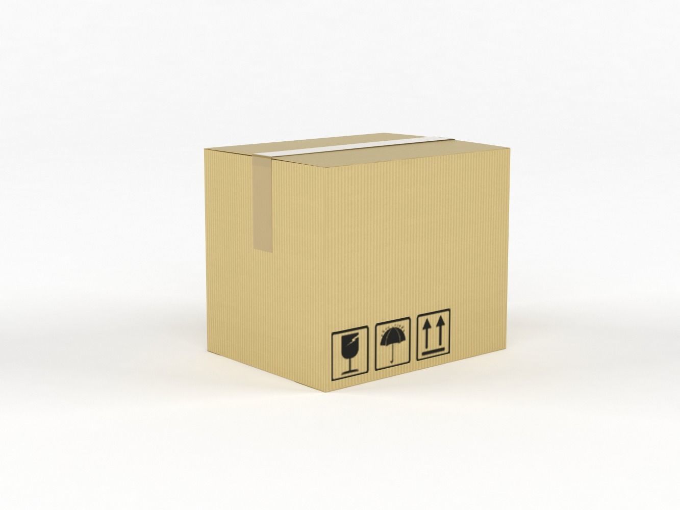 Cardboard Boxes 3D model_2