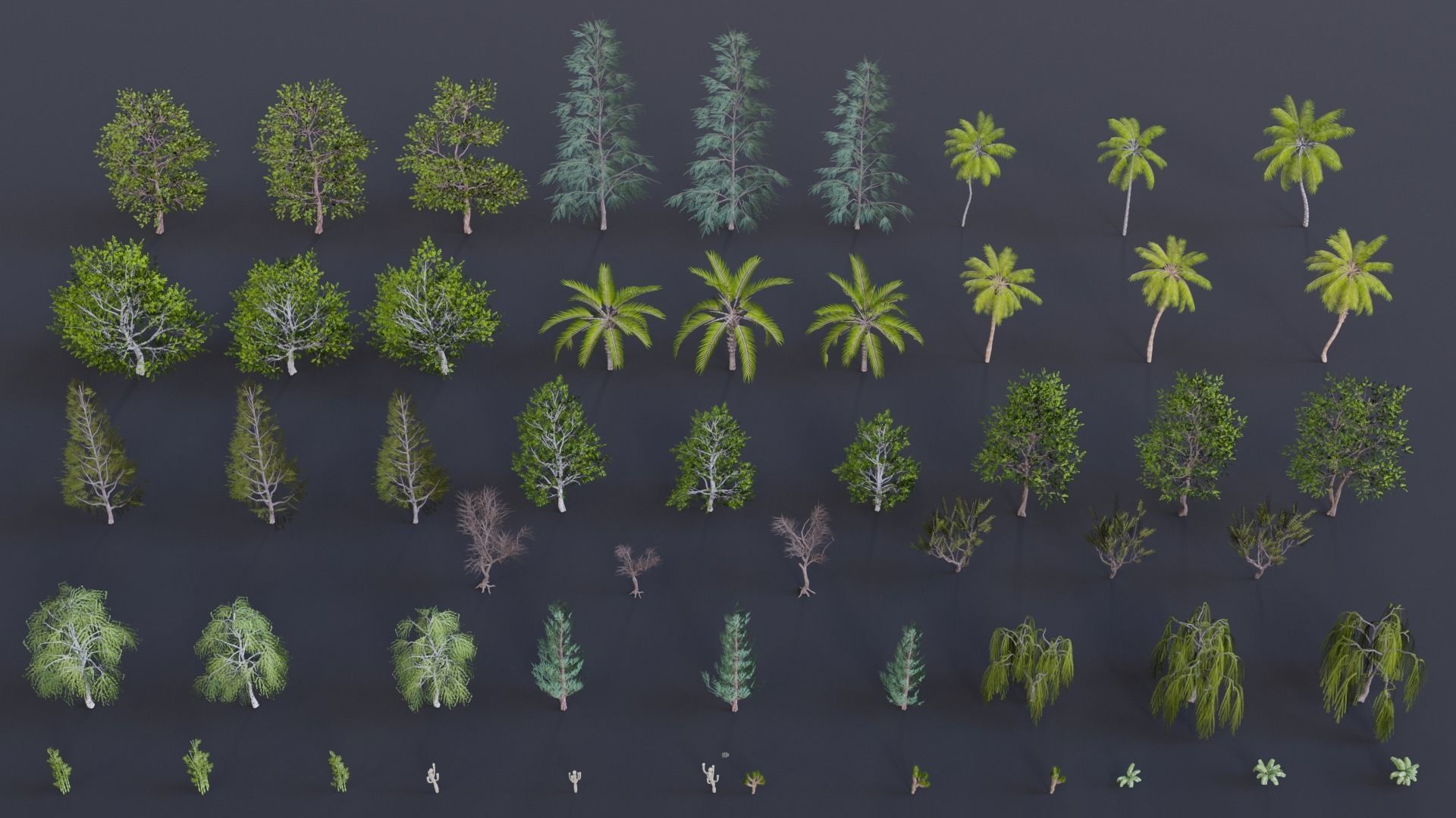 Ultimate Trees Pack Low-poly 3D model_3