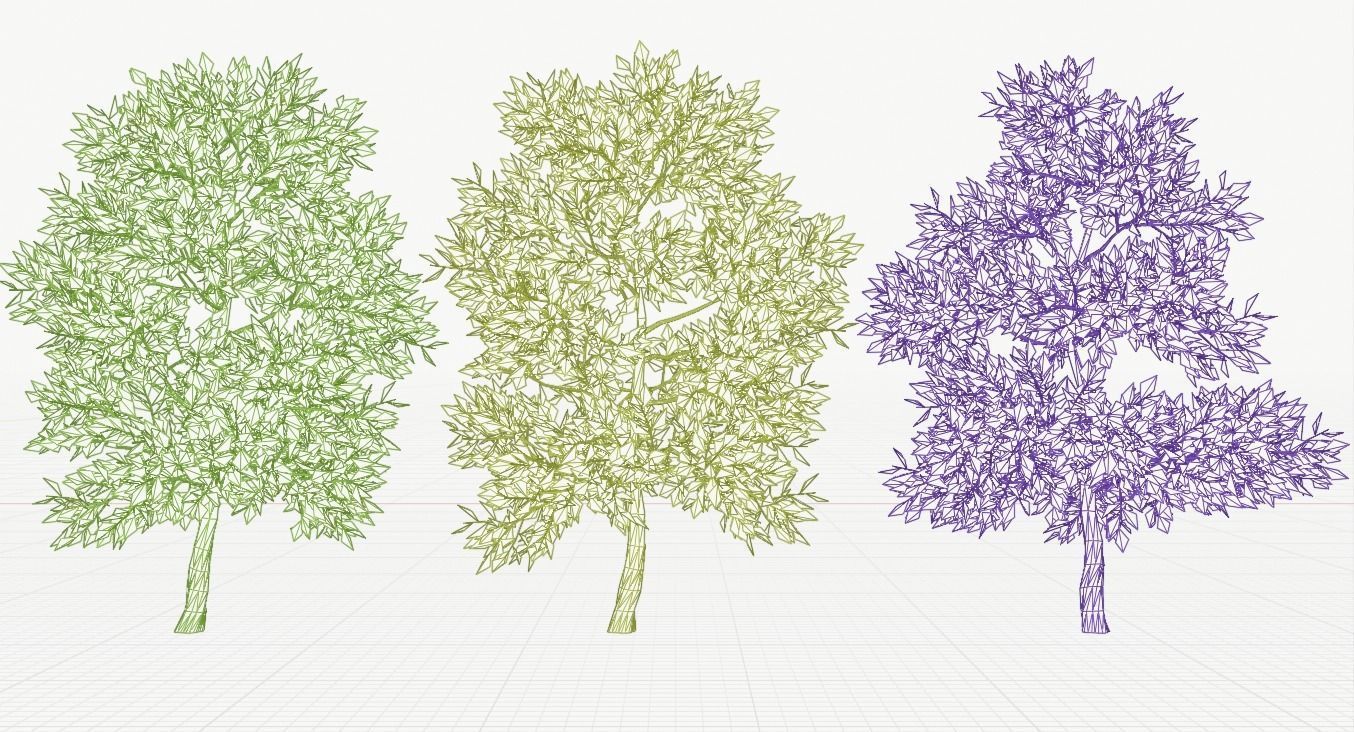 Ultimate Trees Pack Low-poly 3D model_12