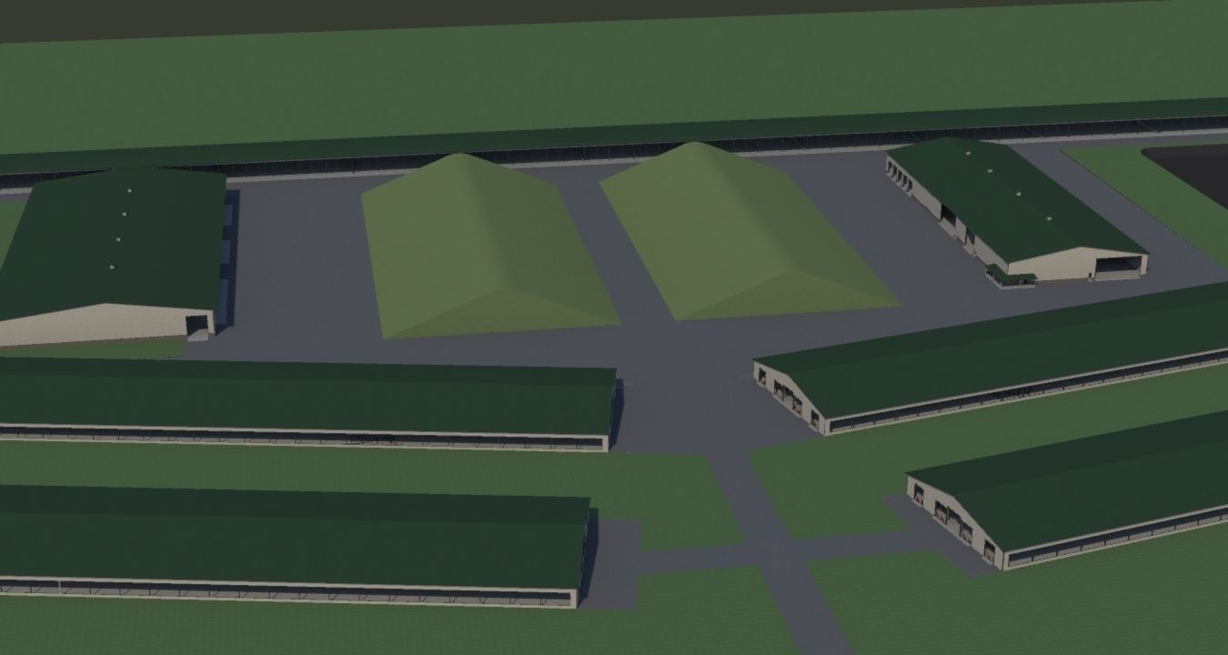 2000 Head Dairy farm 3D model_9