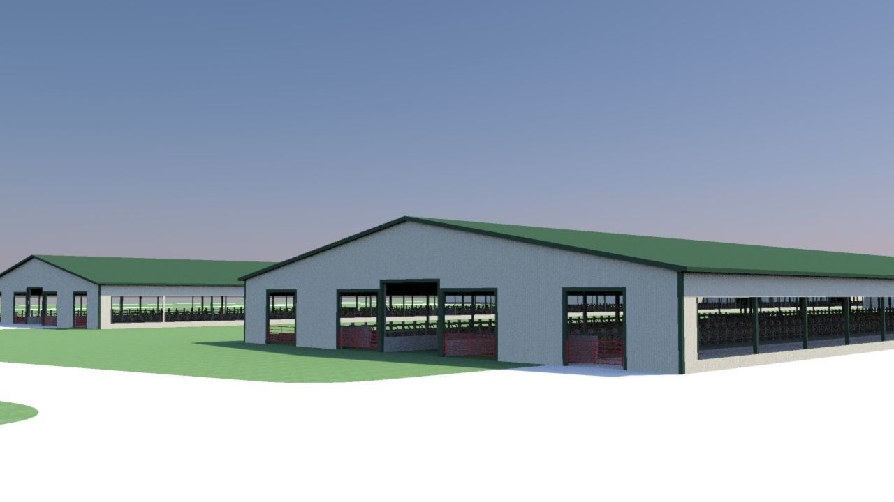 2000 Head Dairy farm 3D model_4
