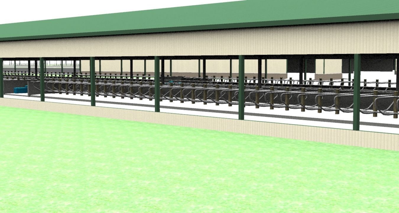 2000 Head Dairy farm 3D model_2