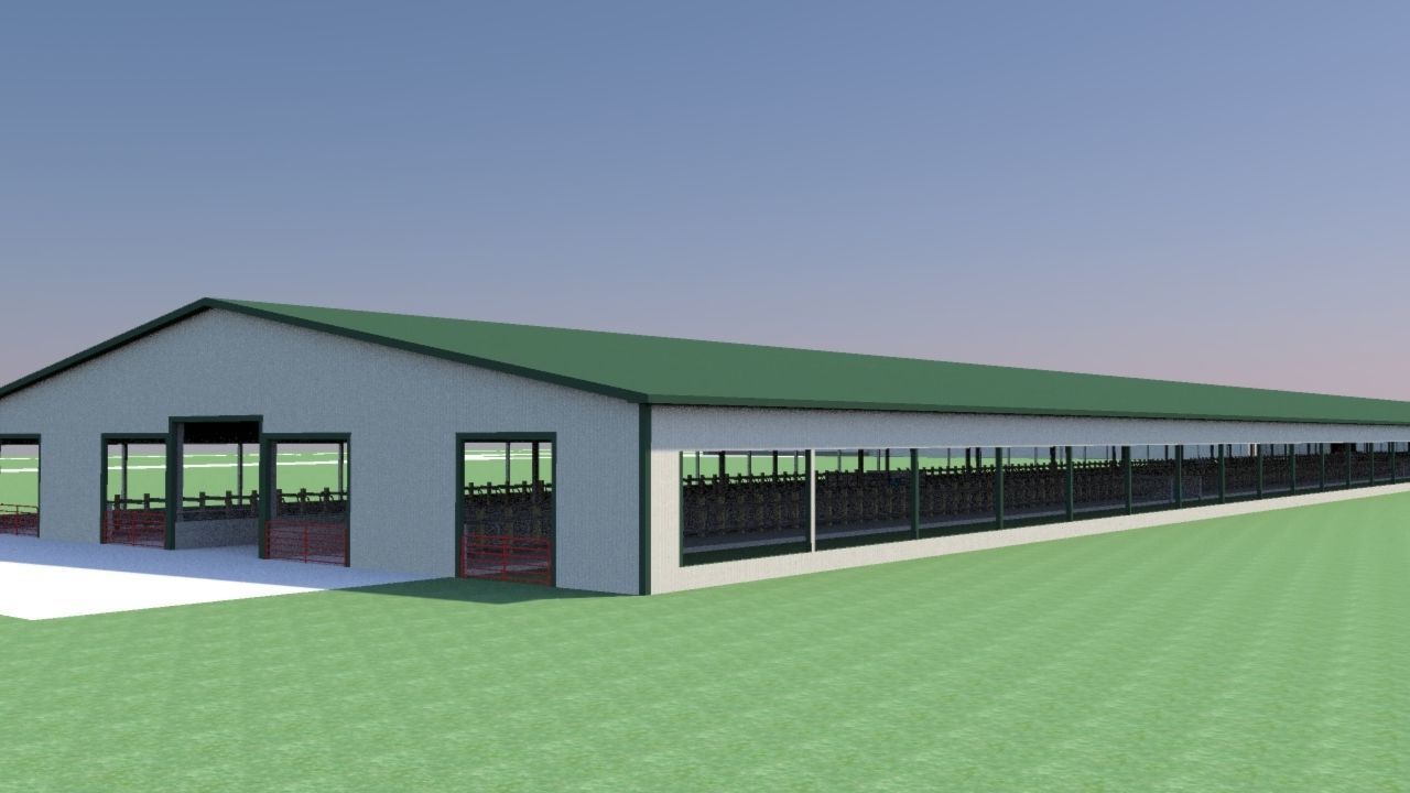 2000 Head Dairy farm 3D model_7