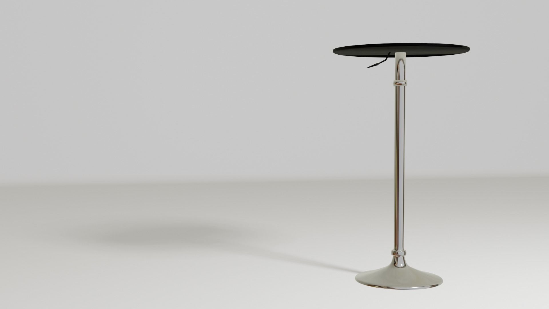 Black metal Bartable Bar Table 3D model_6