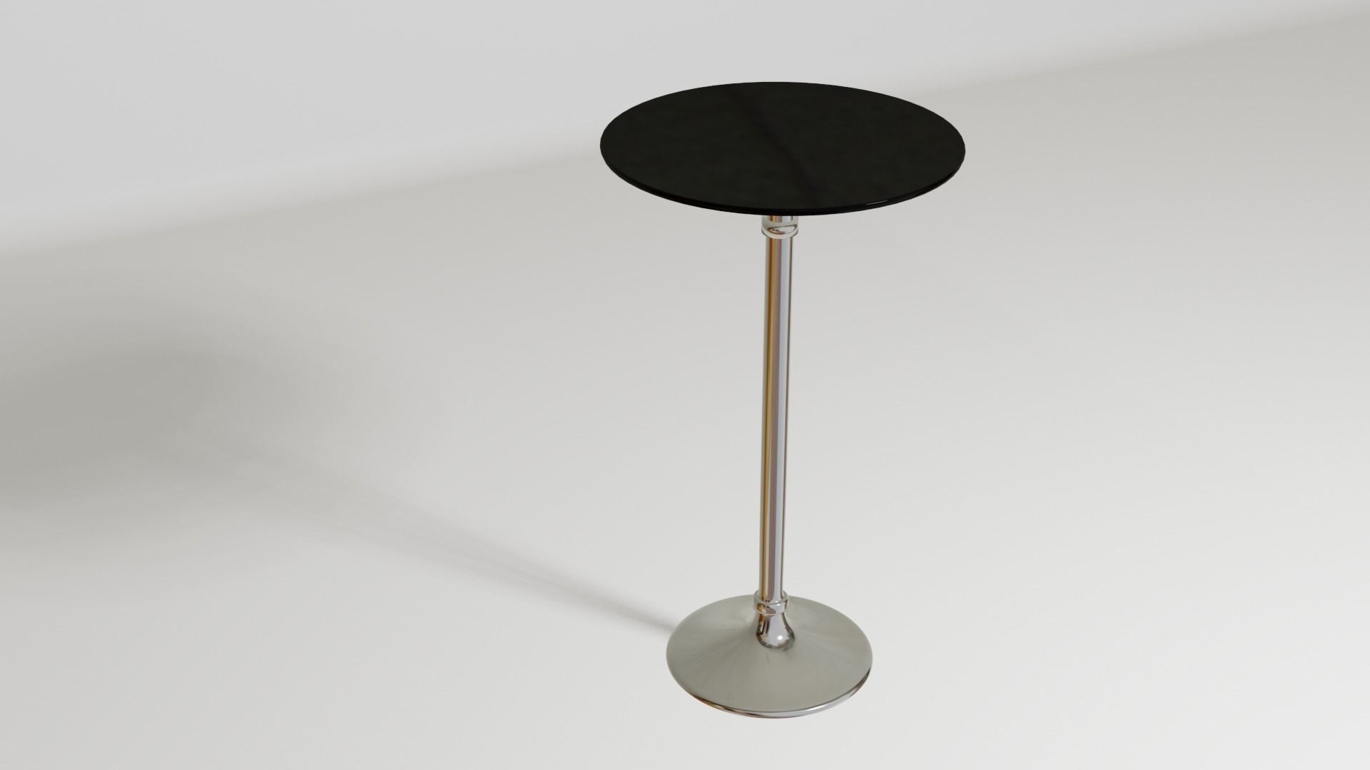 Black metal Bartable Bar Table 3D model_1