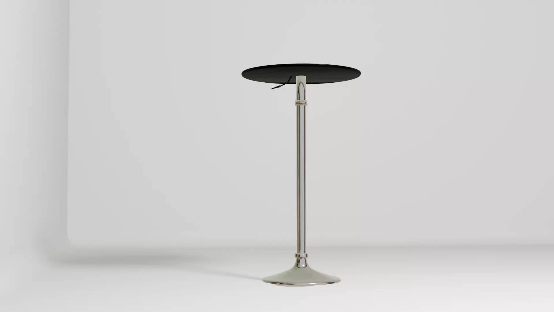 Black metal Bartable Bar Table 3D model_0