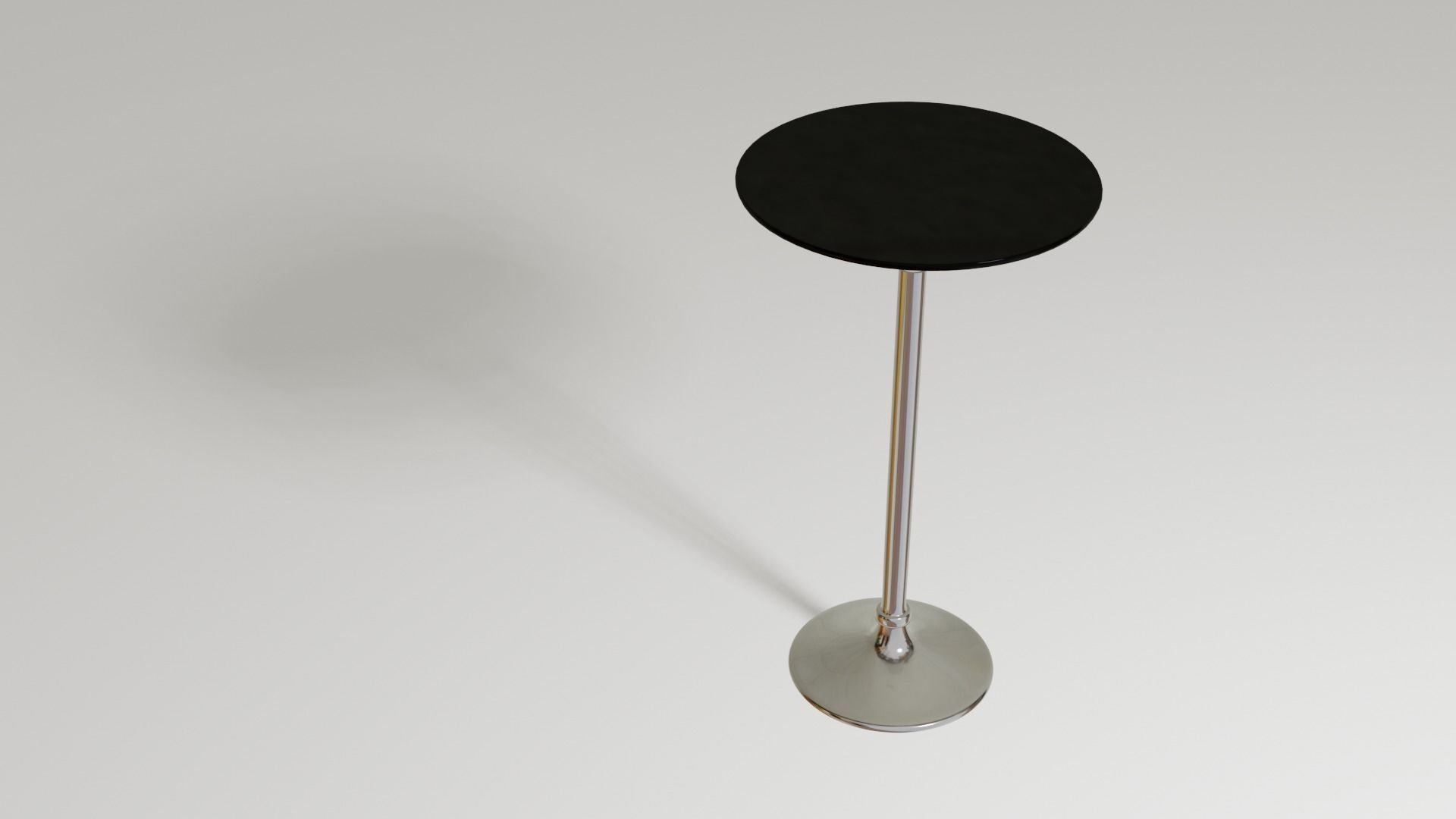 Black metal Bartable Bar Table 3D model_3