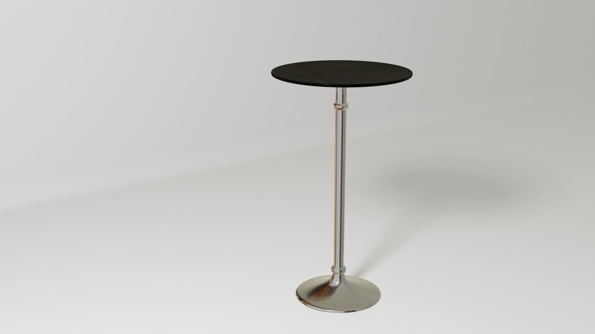 Black metal Bartable Bar Table 3D model_2
