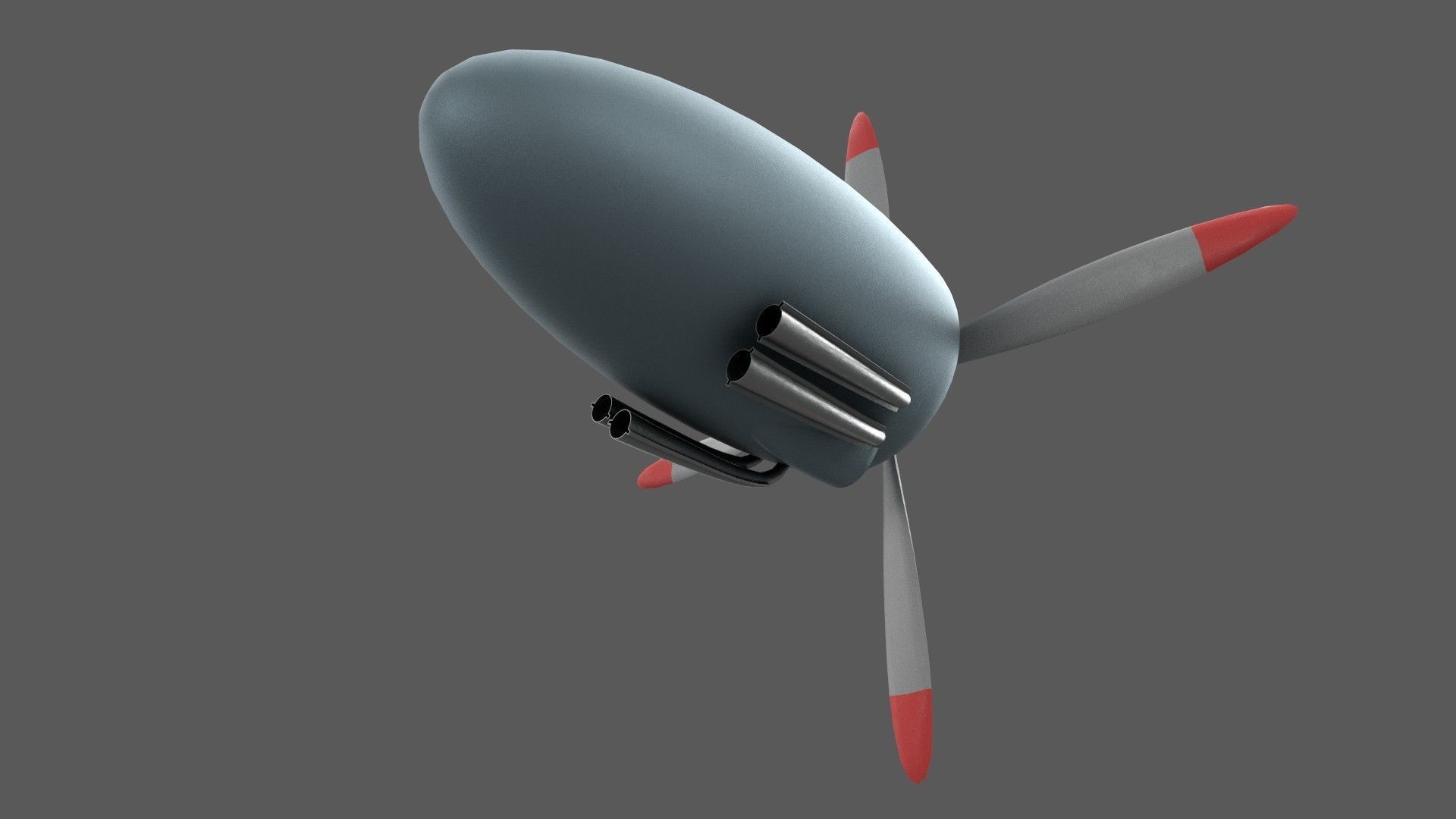 Plane Engine Low-poly 3D model_4