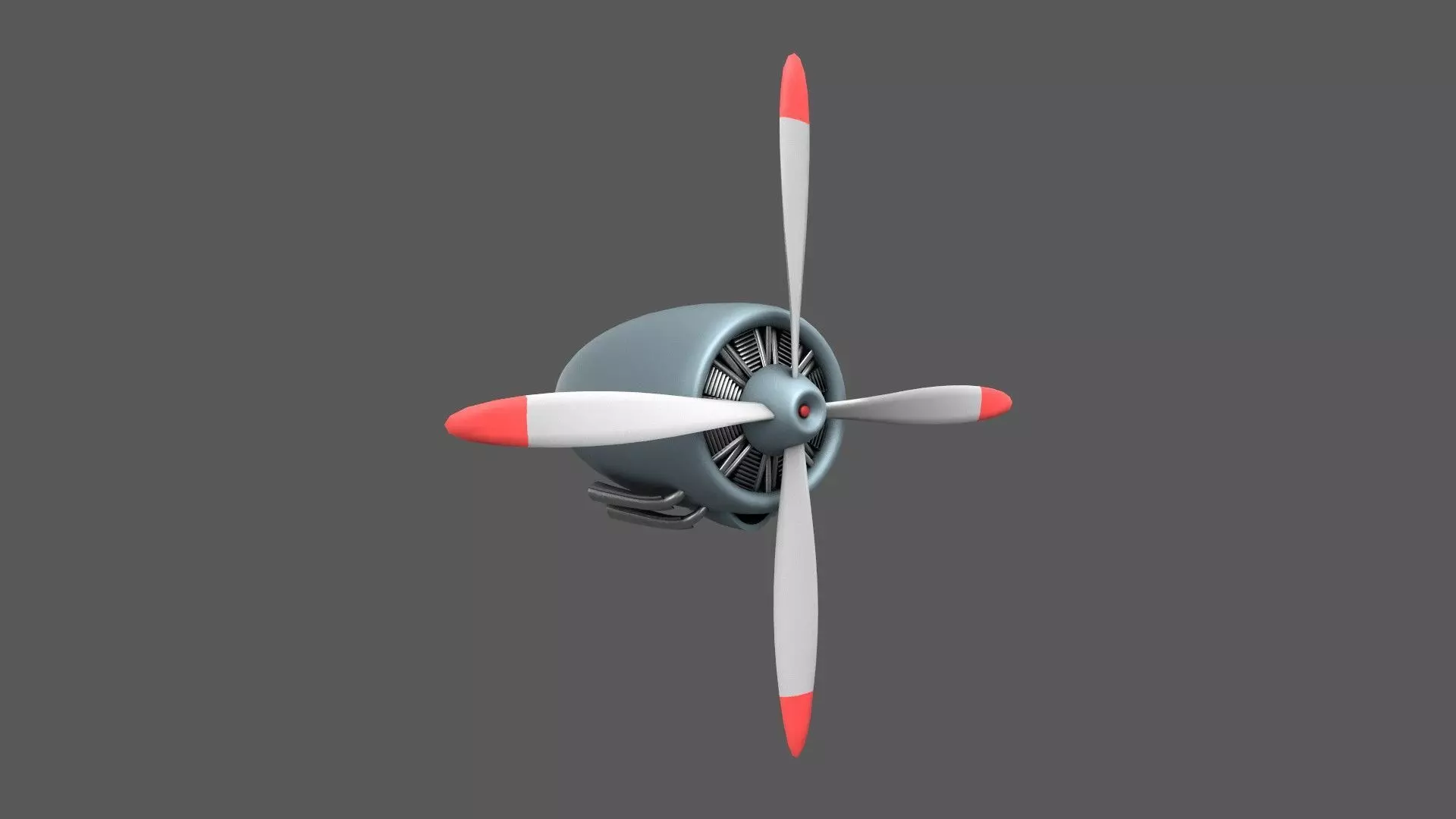 Plane Engine Low-poly 3D model_0