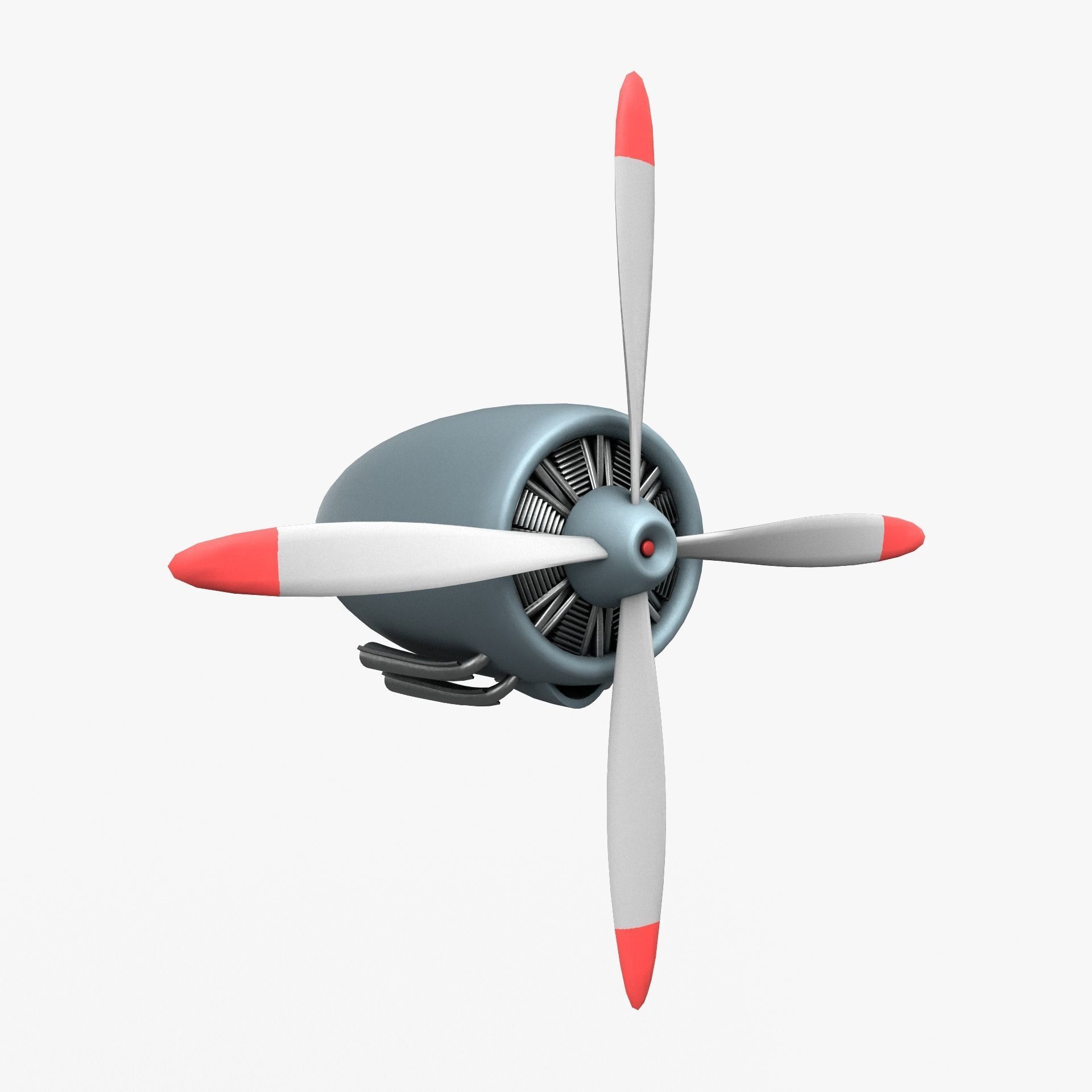 Plane Engine Low-poly 3D model_1