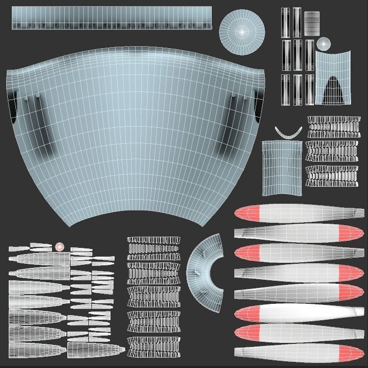 Plane Engine Low-poly 3D model_8