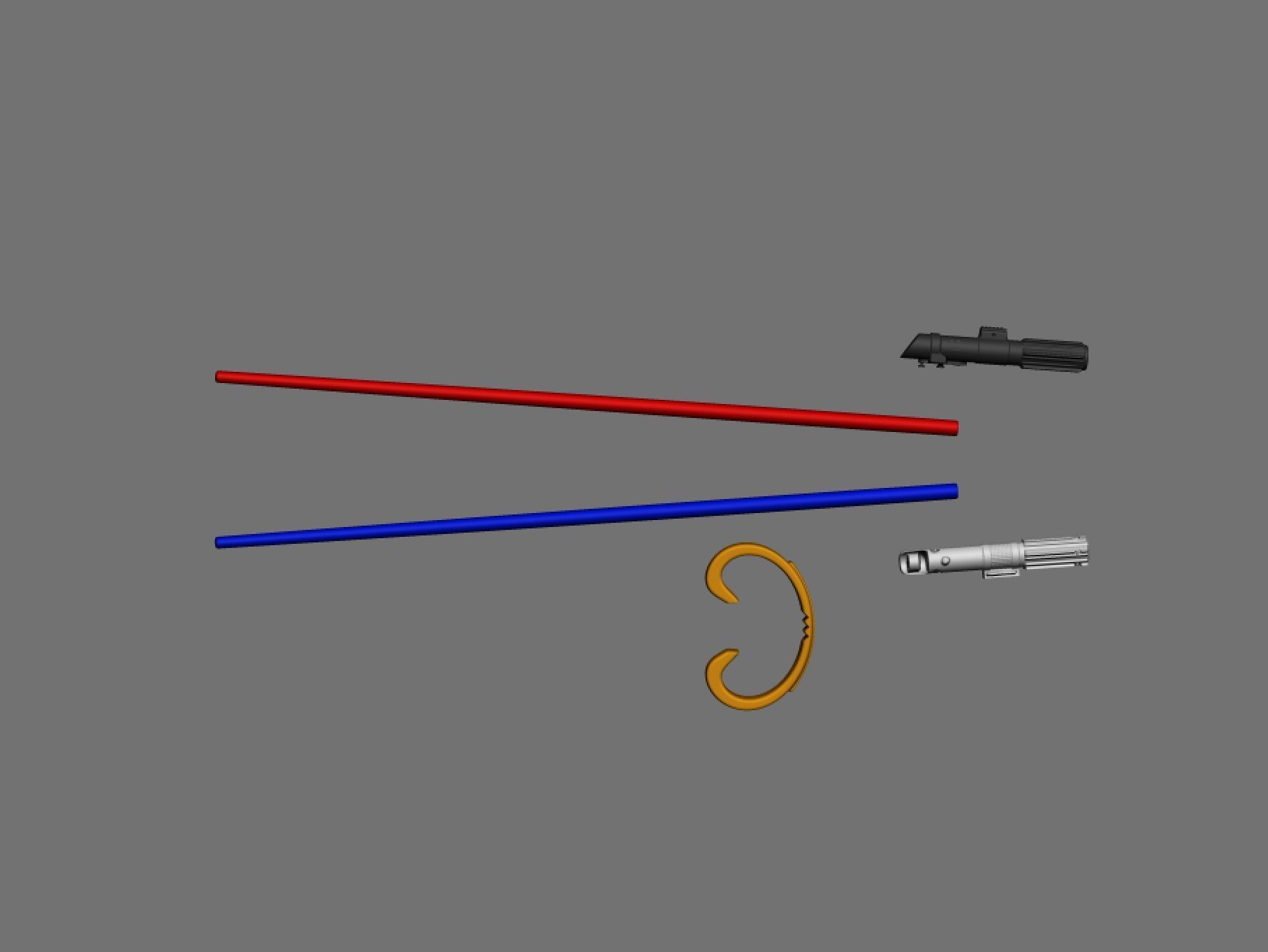 Lightsaber Chopsticks Starwars 3D print model_10