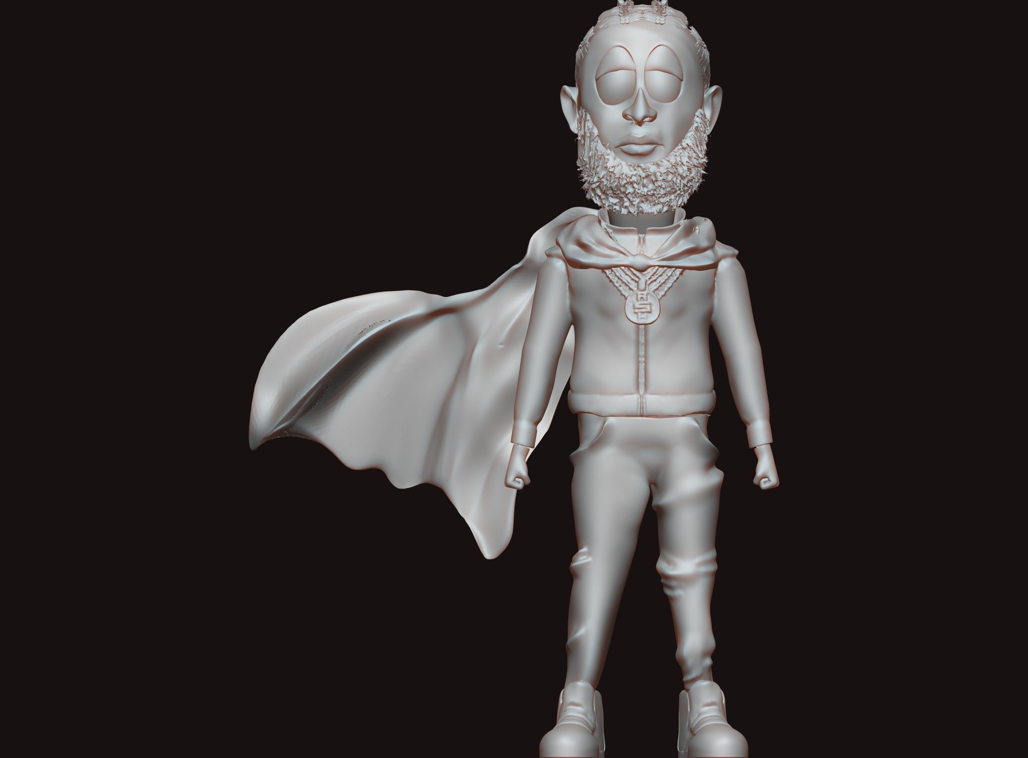 Action Figurine 3D Printable in Parts   3D print model_3