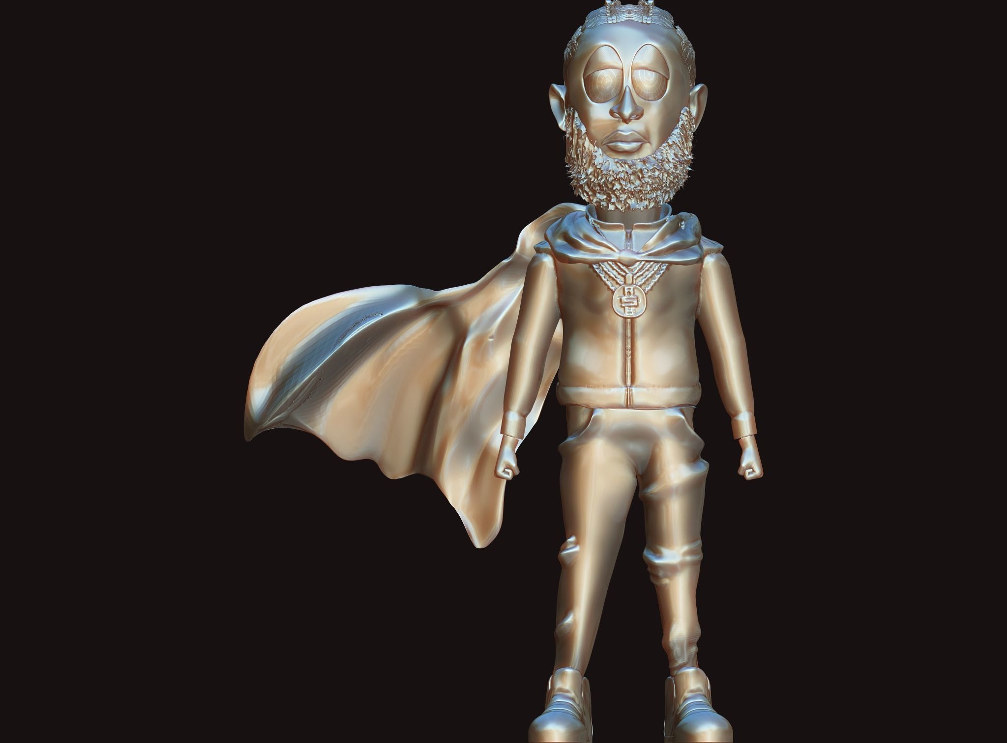 Action Figurine 3D Printable in Parts   3D print model_2