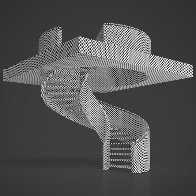 Spiral staircase 02 3D model_2