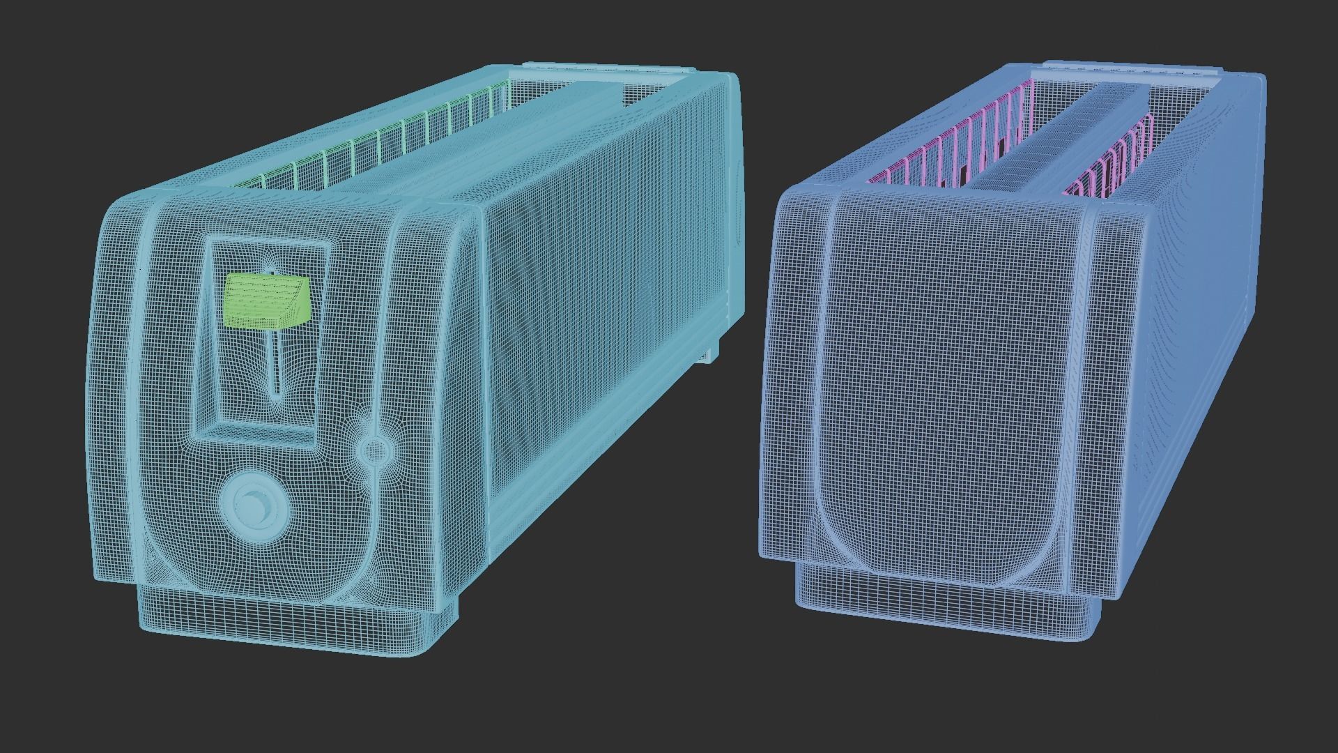 Toaster two Free 3D model_1