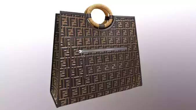 Fendi FF Embossed Logo Runaway Shopper Bag