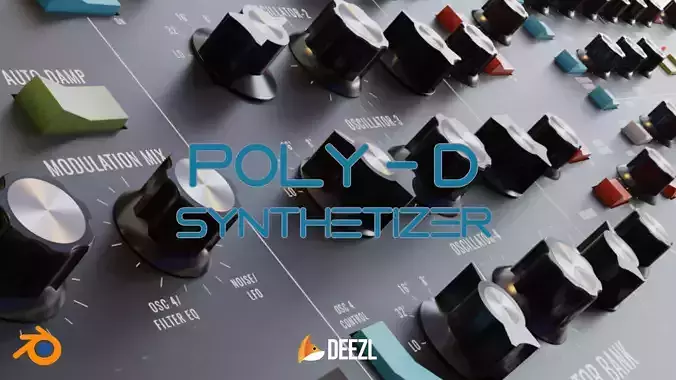 Behringer Poly D - Moog Synthesizer 3D model