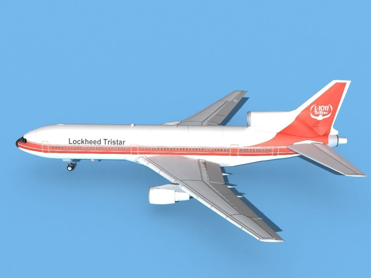 Lockheed L-1011 Tristar Lockheed 3D model rigged | CGTrader