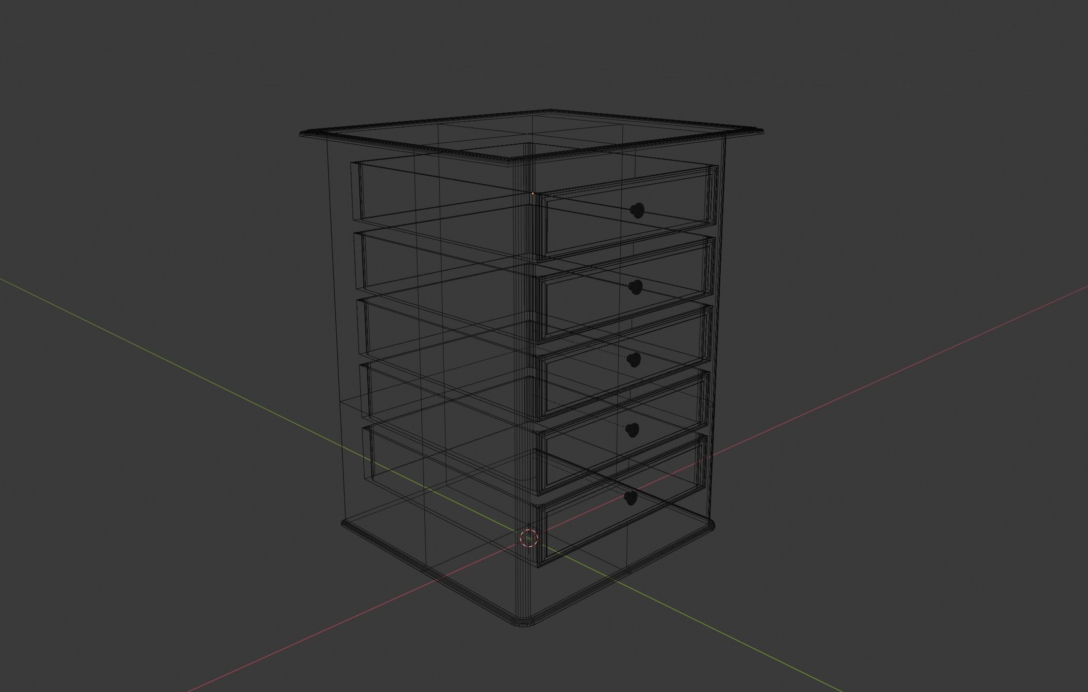 Chest Of Drawers Low-poly 3D model_3