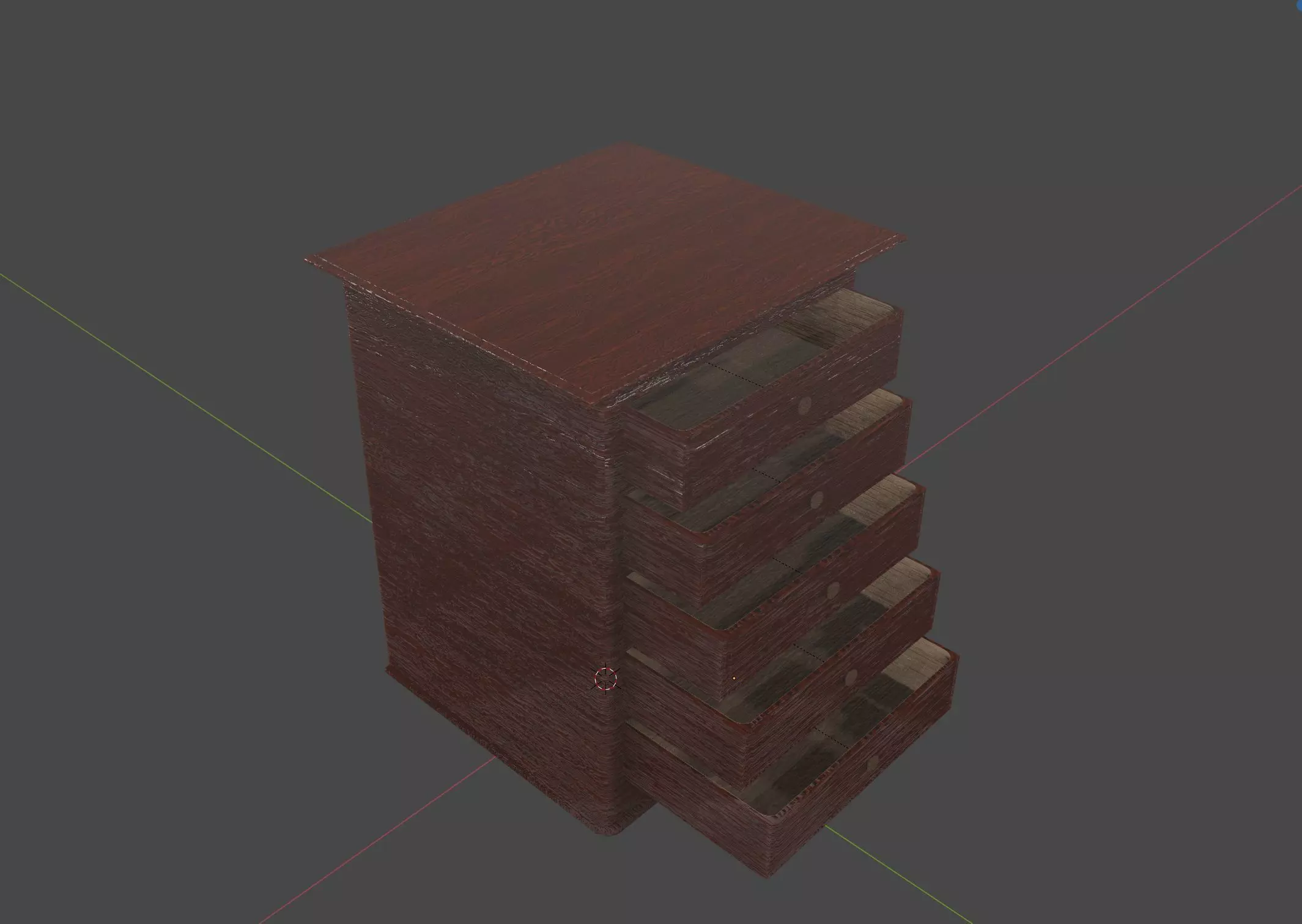 Chest Of Drawers Low-poly 3D model_0
