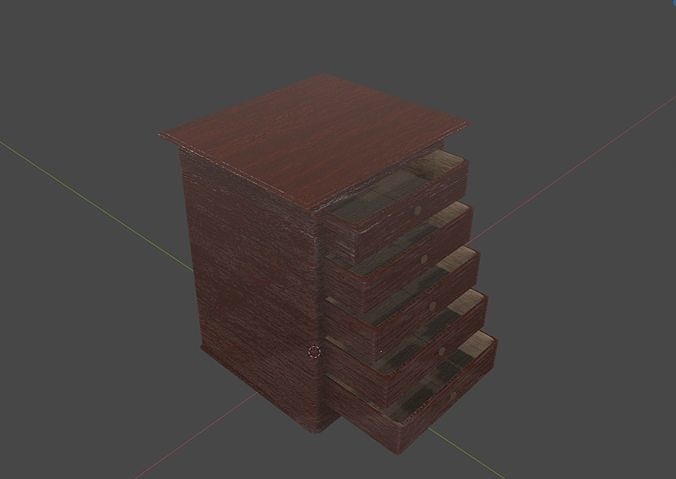 Chest Of Drawers Low-poly 3D model