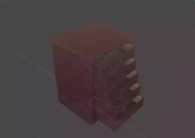 Chest Of Drawers Low-poly 3D model